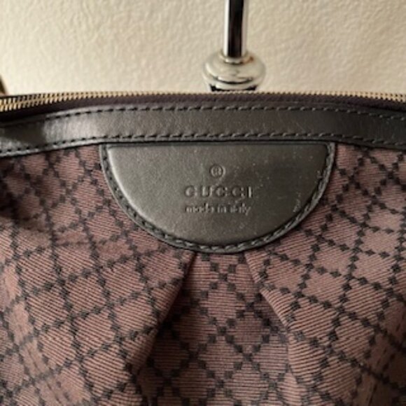 GUCCI Shoulder Bag,  Brown Canvas and Leather - Picture 4 of 12